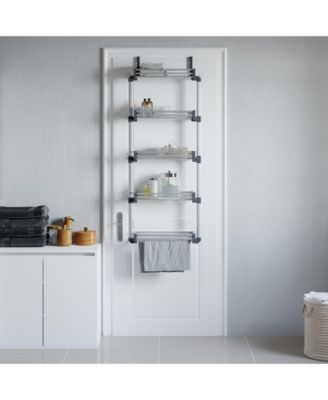 Door Organizer with 5 Shelves 20.5"x7.9"x53.1" Aluminum