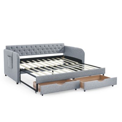 Streamdale Upholstered Daybed with Trundle and Storage_Drawers
