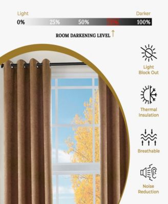 Senna Textured Blackout Curtain Set of 2 Panels, 52"x 108"