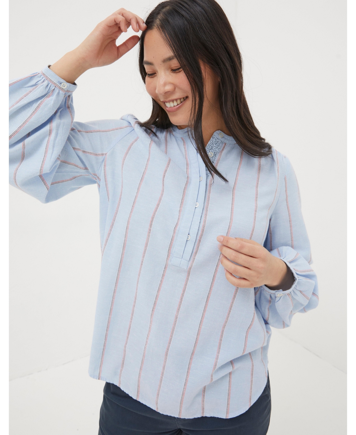 Women's Mallie Stripe Shirt - Blue