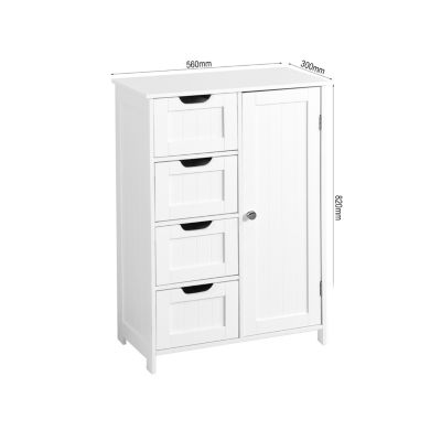 Bathroom Storage Cabinet with Adjustable Shelf and Drawer