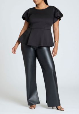 Women's Flare Sleeve Peplum Top