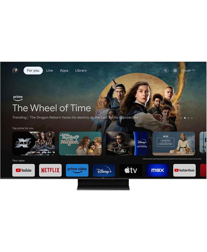 TCL 55 inch QM7 QClass LED 4K UHD HDR Smart Google TV 55QM751G Macy
