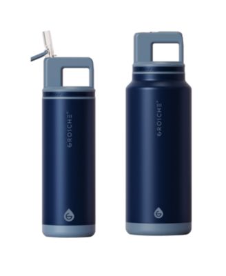 Alpine Flip 'N Sip Insulated Water Bottle with Straw 2pk 20 OZ + 40 OZ