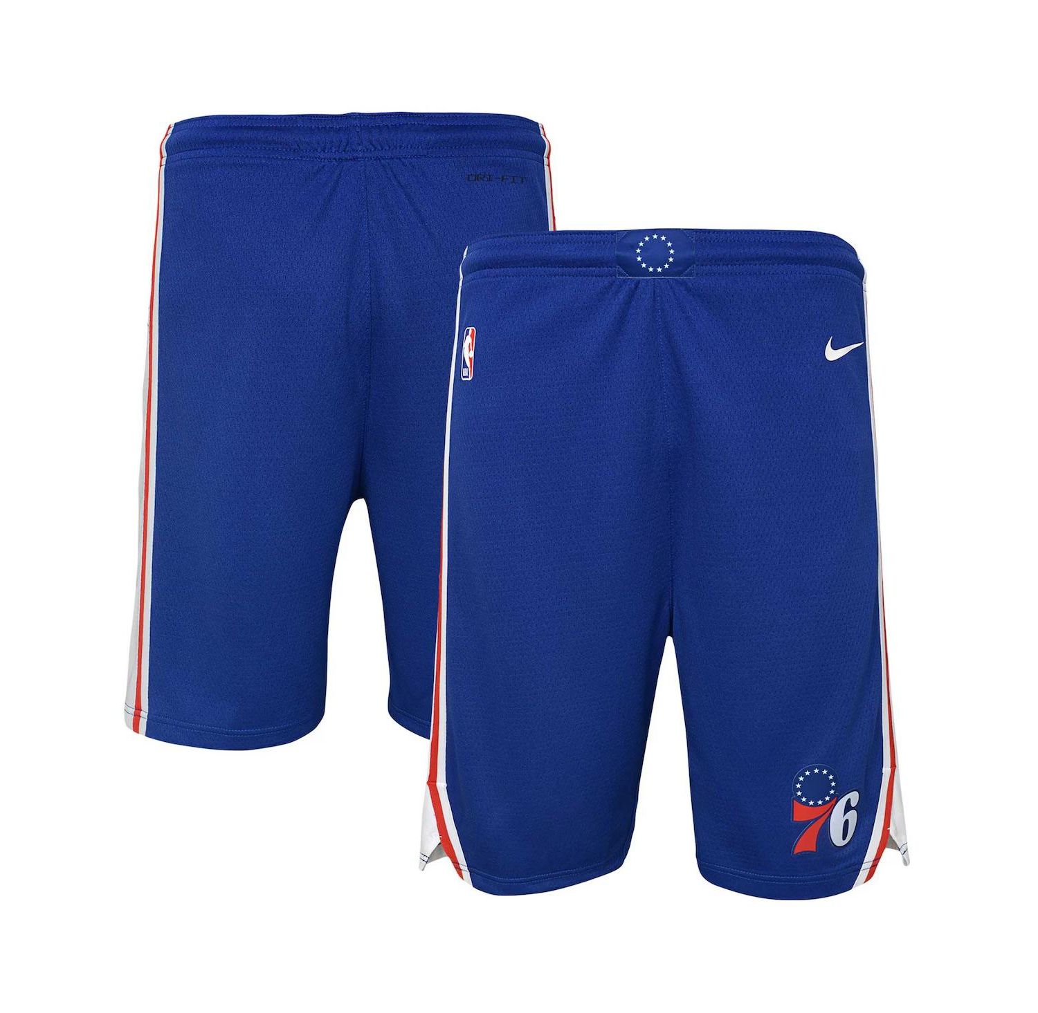 Nike Big boys and girls Royal Philadelphia 76ers Swingman Performance Shorts – Icon Edition