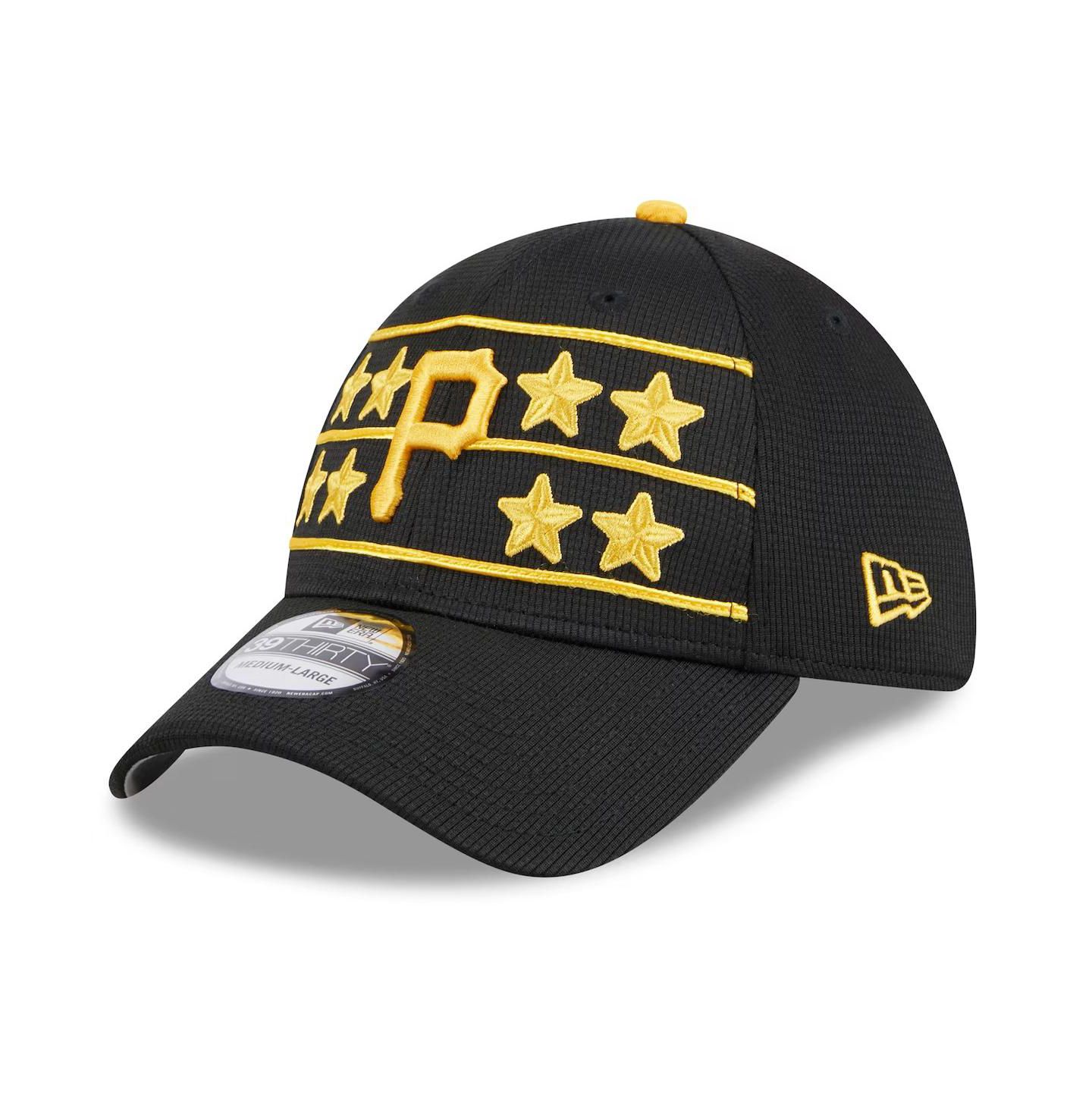Мужская кепка New Era Black Pittsburgh Pirates 2024 Batting Practice 39THIRTY Flex Hat — фото 1