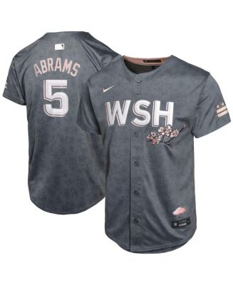 Nike Big Boys and Girls C.J. Abrams Charcoal Washington Nationals