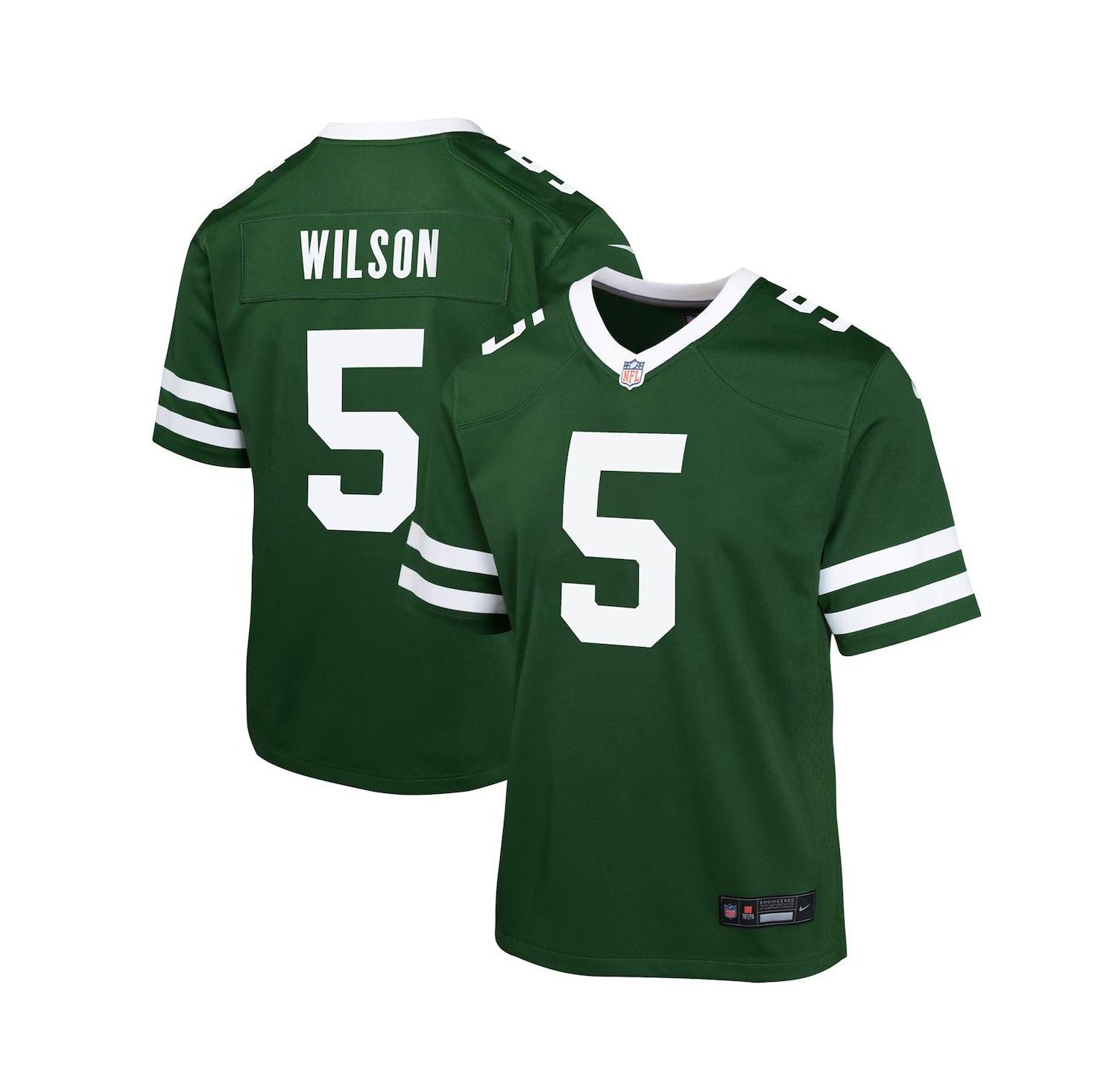 Nike Big Boys and Girls Garrett Wilson Legacy Green New York Jets Game Jersey