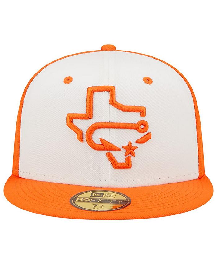 New Era Men's White/Orange Corpus Christi Hooks Theme Night 59FIFTY Fitted Hat Macy's
