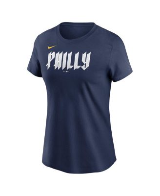 Women's Navy Philadelphia Phillies 2024 City Connect Wordmark T-Shirt