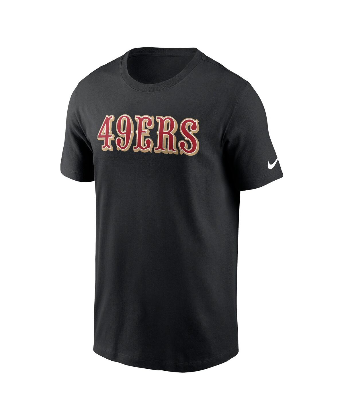 Nike Men'sSan Francisco 49ers Primetime Wordmark Essential T-Shirt - Black