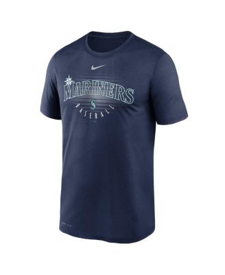 Men's Navy Seattle Mariners Wordmark Outline Legend T-Shirt