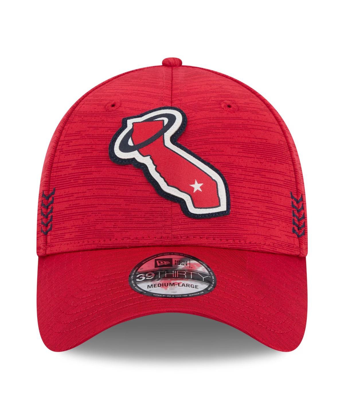 New Era Red Los Angeles Angels 2024 Clubhouse 9forty Adjustable Hat In Red