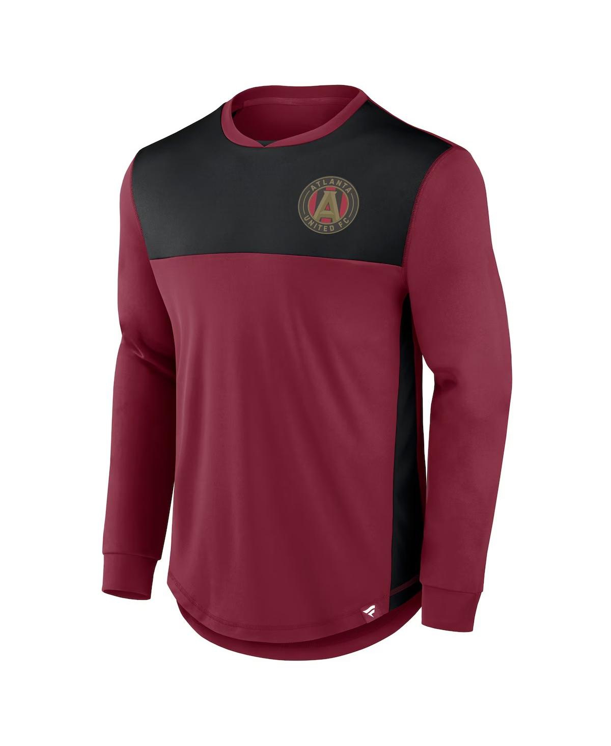 Fanatics Men'sAtlanta United Fc Mid Goal Long Sleeve T-Shirt - Red