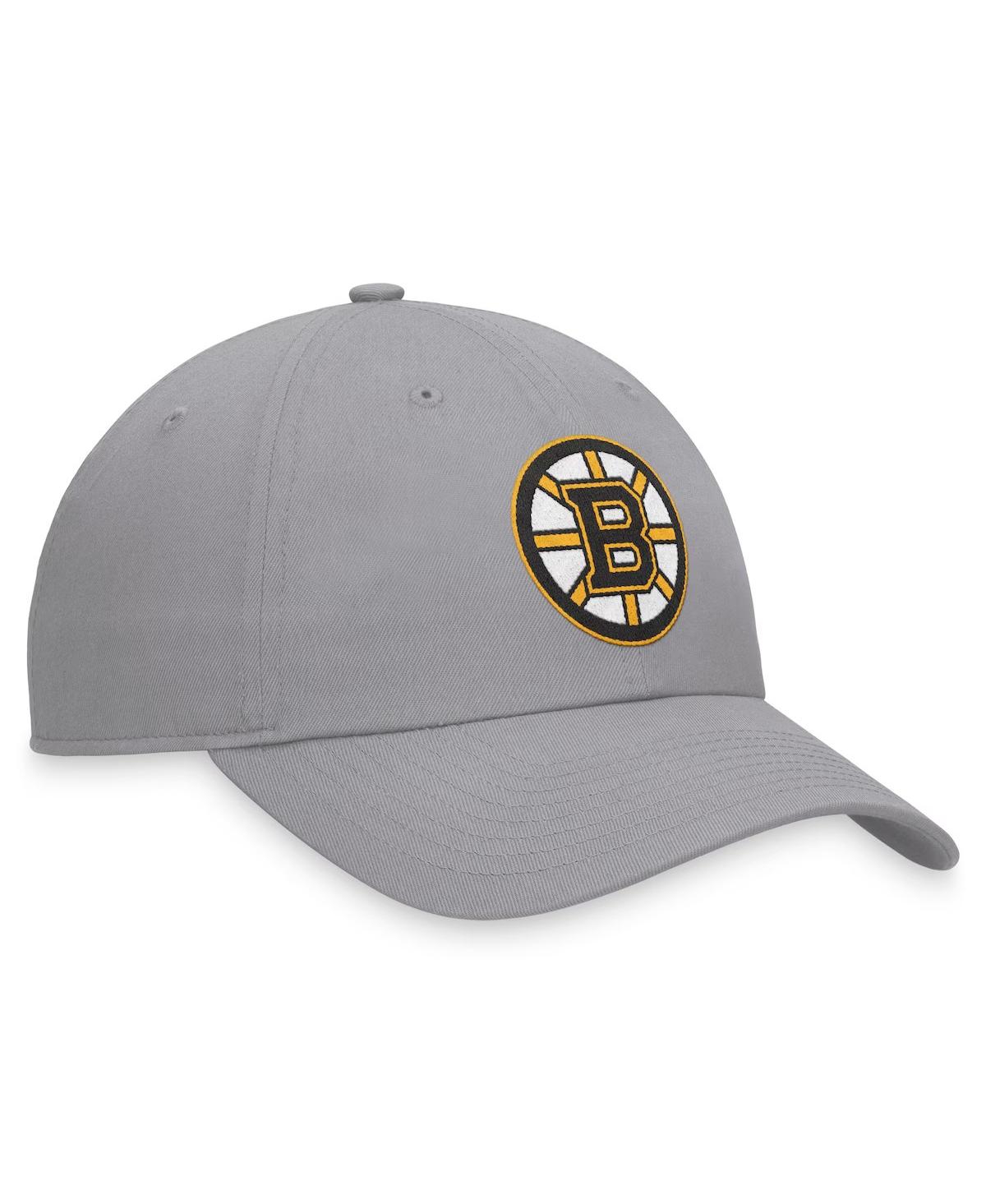 Fanatics Men's Gray Boston Bruins Extra Time Adjustable Hat In Gray