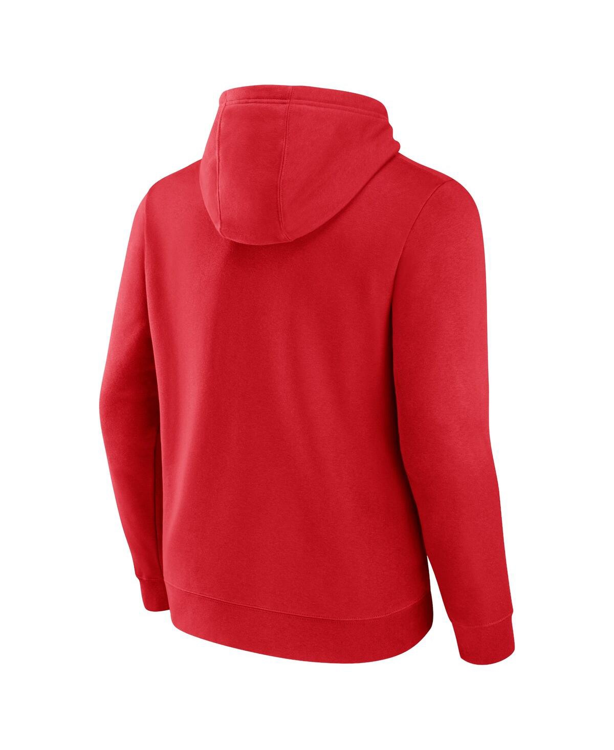 Fanatics Branded  Red Portland Trail Blazers Primary Logo Pullover Hoodie In Red