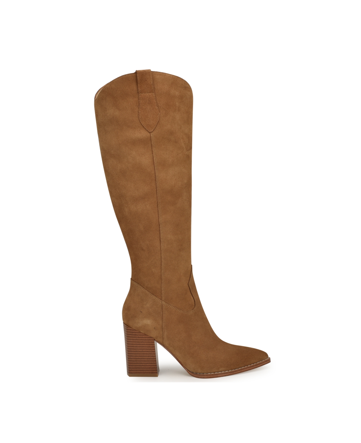 Nine West Women's Bromwel Pointy Toe Block Heel Knee High Boots