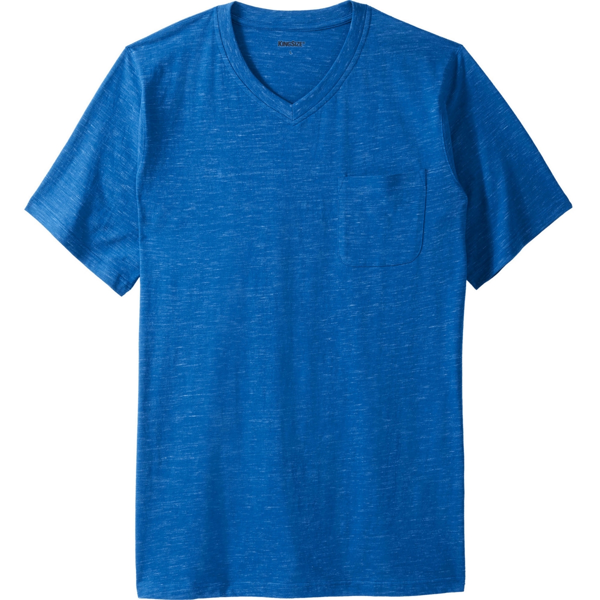Big & Tall Shrink-Less Lightweight Longer-Length V-Neck T-Shirt - Vintage purple