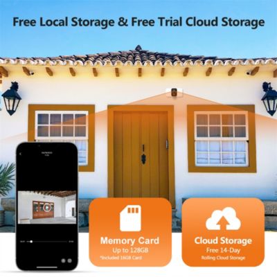 Z-EGDE Wireless Floodlight 1080P Security Camera with Solar Panel and 16GB TF Card