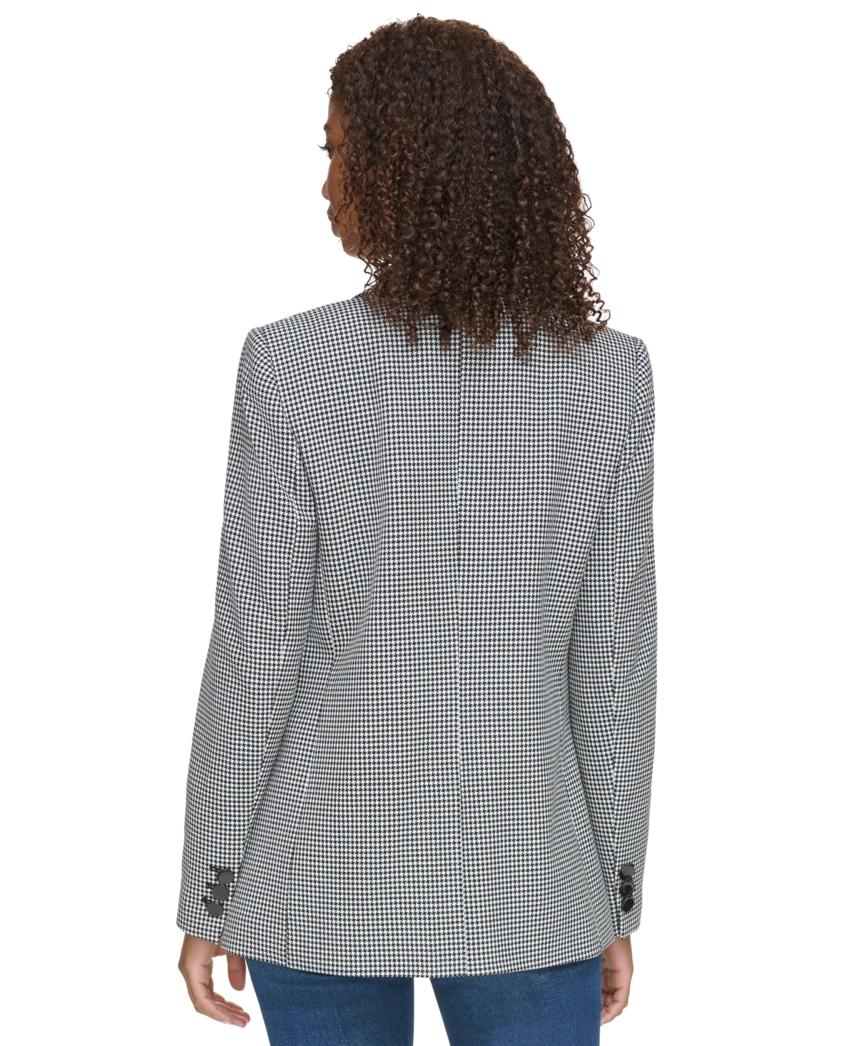 Karl Lagerfeld Paris Women's Houndstooth Blazer - White