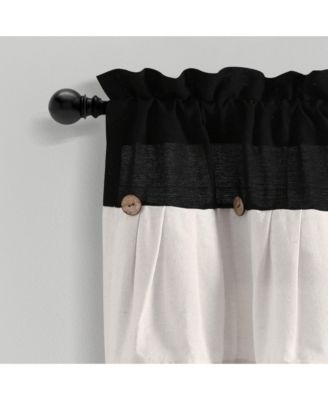 Linen Button Valance