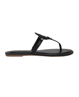Litzy Logo Flat T-Strap Flat Sandals