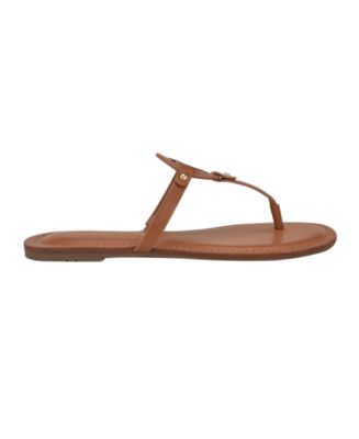 Litzy Logo Flat T-Strap Flat Sandals
