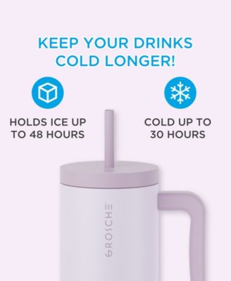 40oz Insulated Tumbler with Straw and Handle