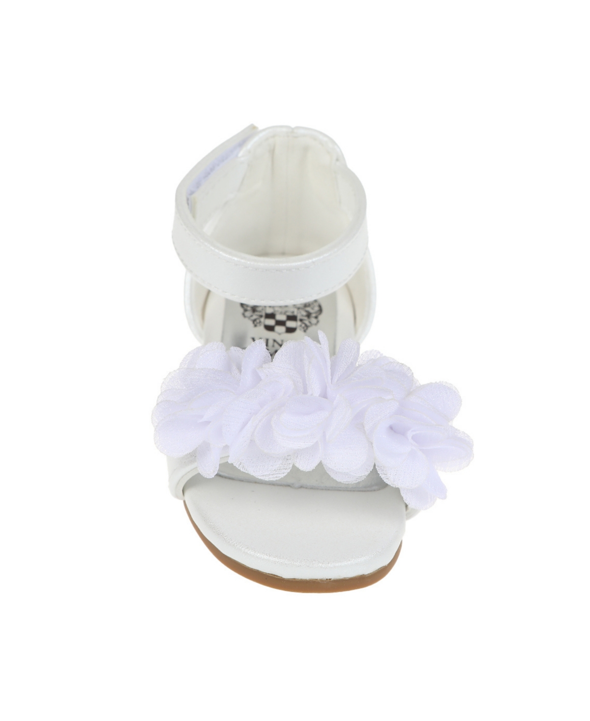 Vince Camuto Toddler Girl's Heel with Chiffon Flowers and Adhesive Closure Polyurethane Sandals