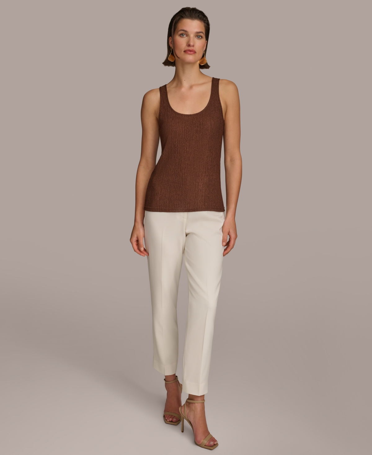 Donna Karan Women's Textured Scoop-Neck Tank Top