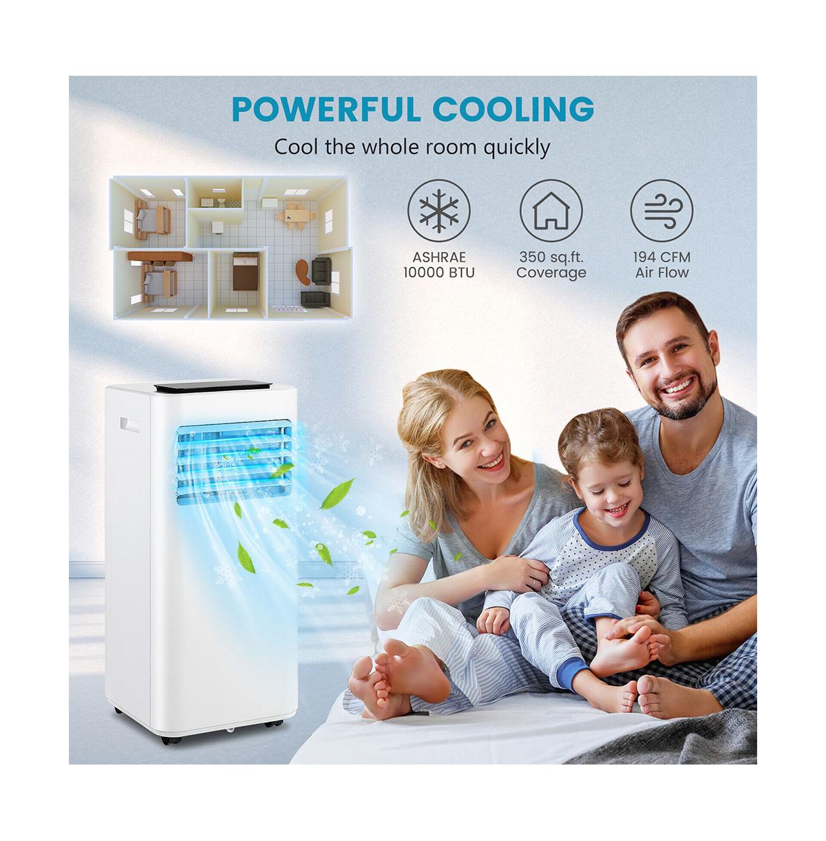 Slickblue Portable Air Conditioner with Fan Dehumidifier Sleep Mode - 10000 BTU