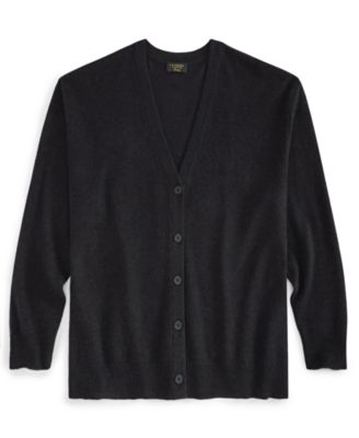 Plus Size 100% Cashmere Button-Front Cardigan, Macy's Exclusive