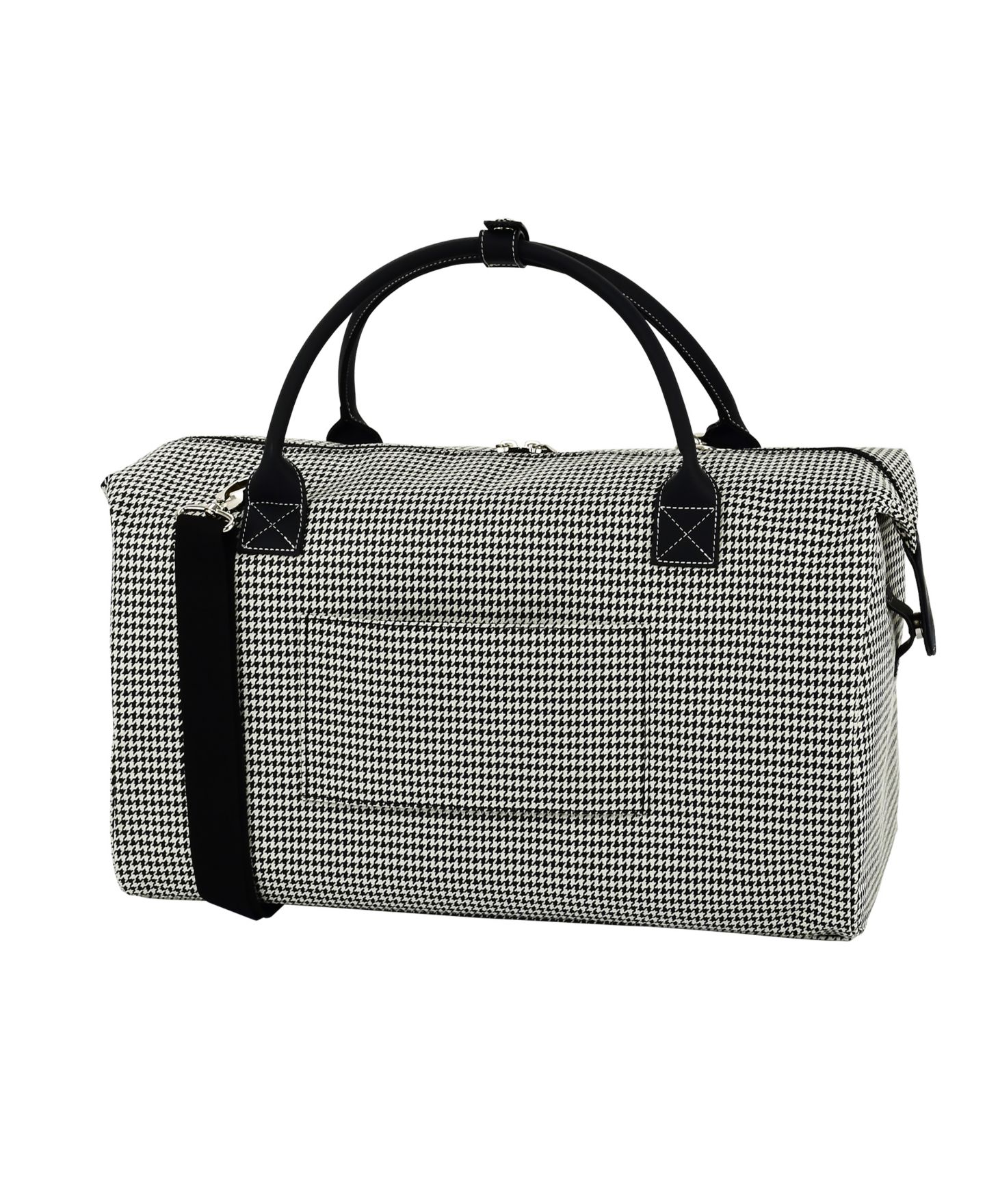 Сумка London Fog Cambridge 20" Duffel, цвет: Чёрный белая гусиная лапка — фото 3