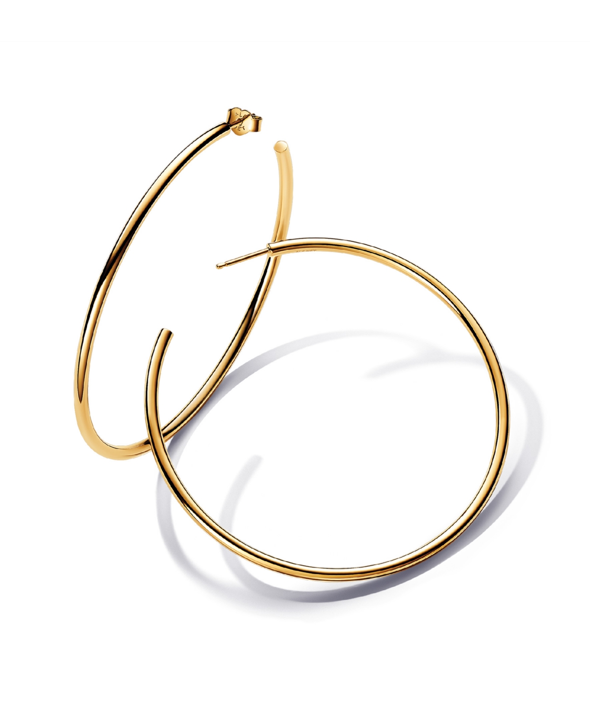 Pandora 14k Gold-plated Open 65 Mm Hoops In Gold