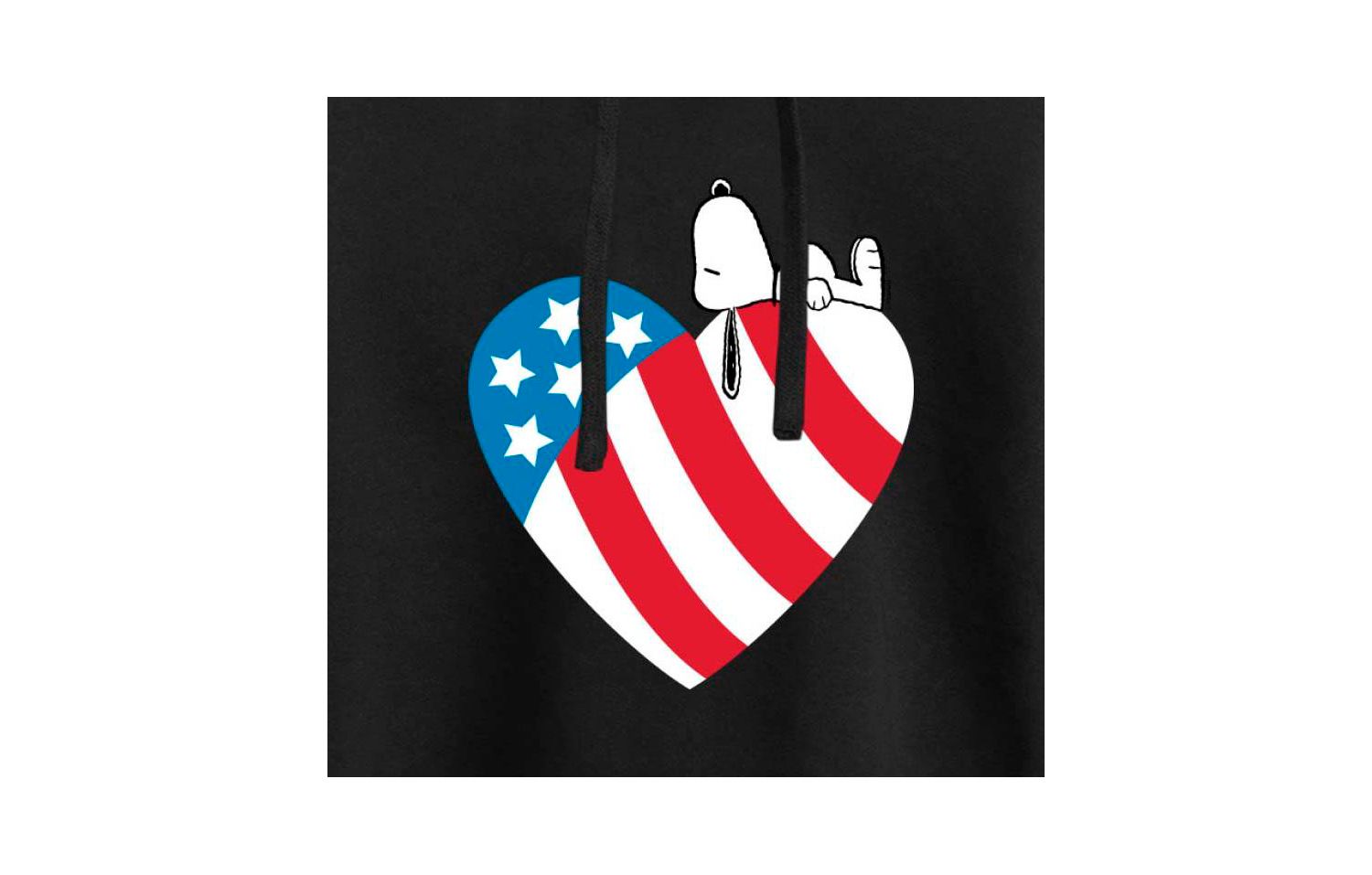 Trendy Juniors Peanuts Snoopy Flag Graphic Cropped Hoodie