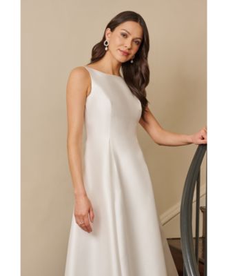 Women's Boat-Neck Fit & Flare Midi Dress
