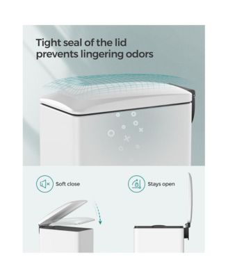 12.7 Gallon Garbage Can For Narrow Spaces With Soft-close Lid