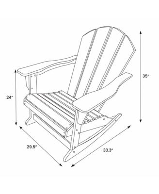 2-Piece Set Outdoor Adirondack Rocking Chair with Side Table
