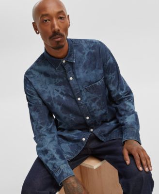 Mode of One - Men's Relaxed-Fit Denim Shirt
