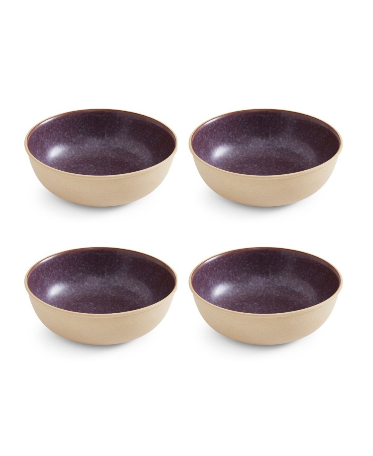 Minerals Medium Serving Bowls, Set of 4 - Purple