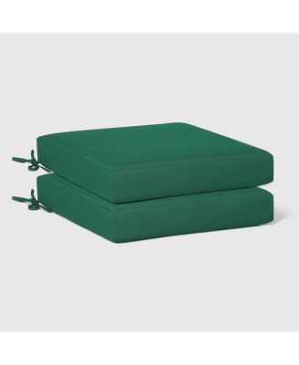 Set of 2 20" x 19" Outdoor Patio Seat Cushions Without Welt