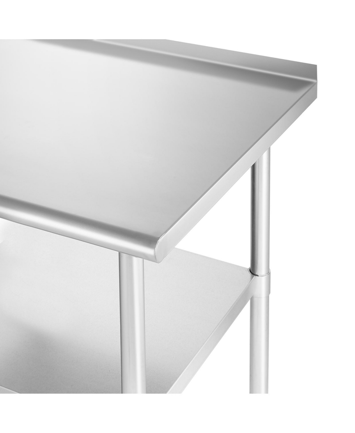 Gridmann x 24 Inch Stainless Steel Table w/ Backsplash and Undershelf