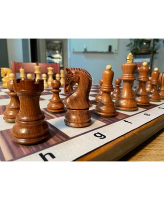 Zagreb Chess Pieces, Acacia and Boxwood