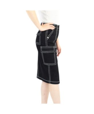 Women's Black Cargo Skirt