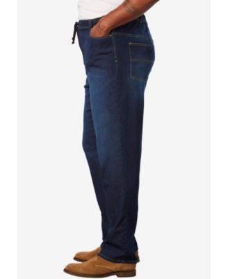 Big & Tall 5-Pocket Relaxed Fit Denim Look Sweatpants