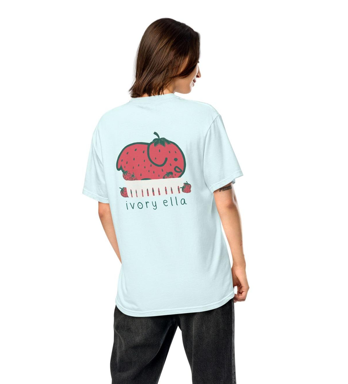 Ivory Ella Juniors' Strawberry Pint Unisex Heavyweight T-shirt