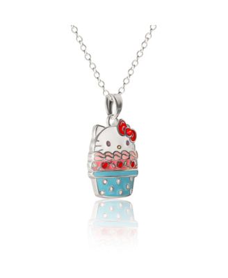 Sanrio Silver Plated Cupcake Pendant Necklace