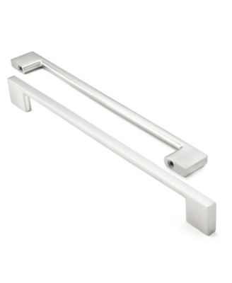 5 Pack Modern Kitchen Cabinet Handles 8.88" Satin Nickel- Cauldham