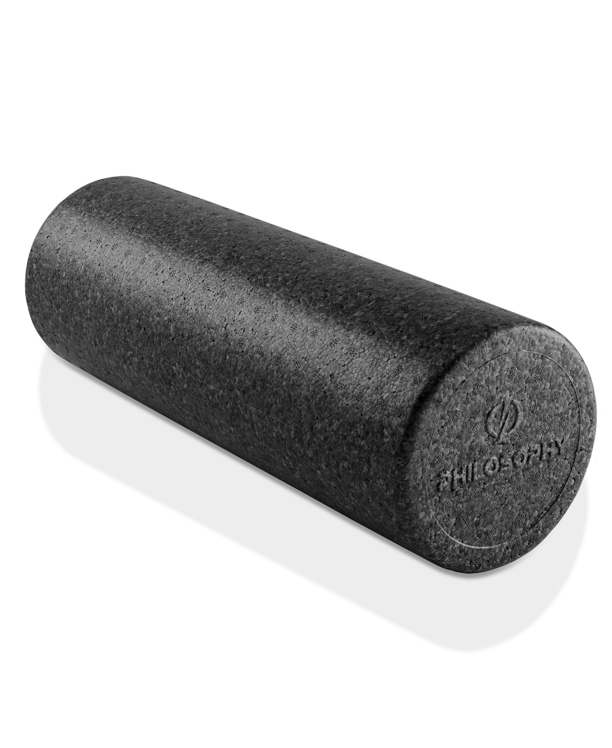 18" High-Density Foam Roller for Exercise, Massage, Muscle Recovery - Round, Black - Black