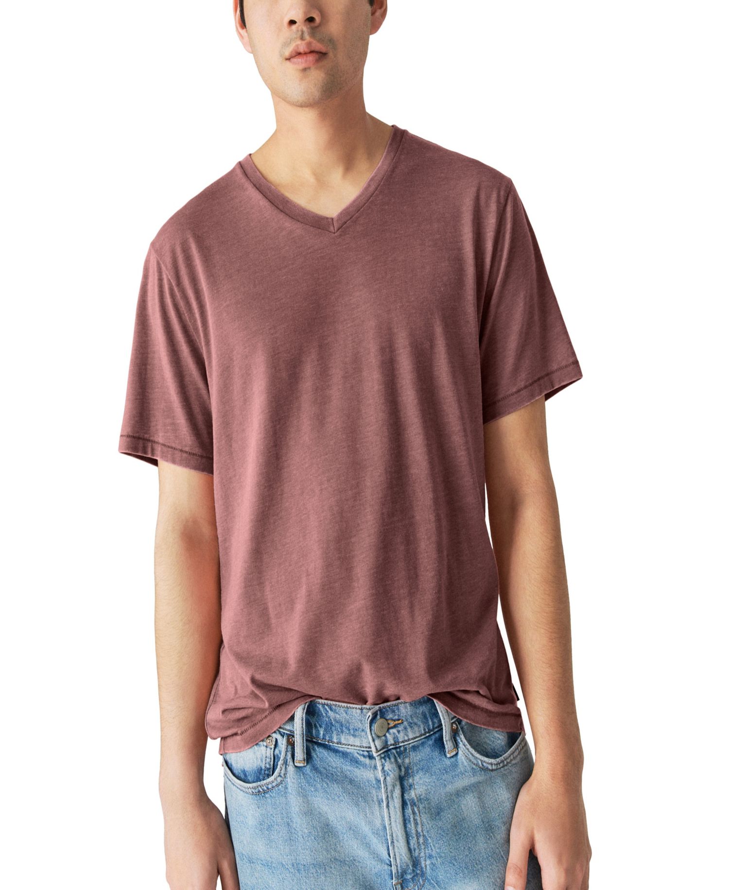 Men's Venice Burnout V Neck Tee T-shirts